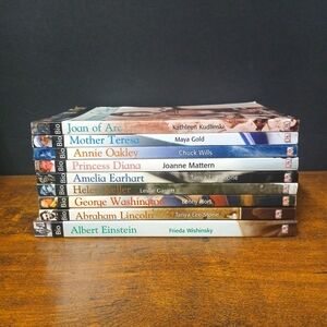 Lot of 9 DK Biography Books, Presidents, Women, Great for Homeschool, Photos Bio